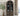 Magnolia Arched Glass Door Cabinet - Cocoa Brown/Black