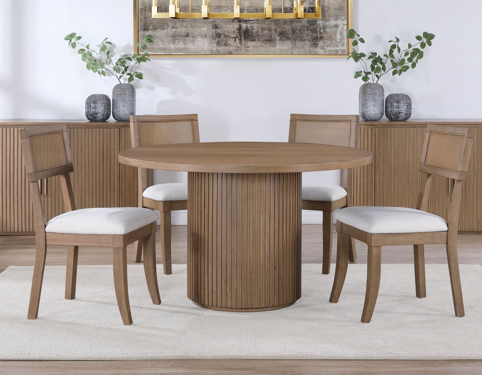 Colvin 52" Round Dining Table - Toffee