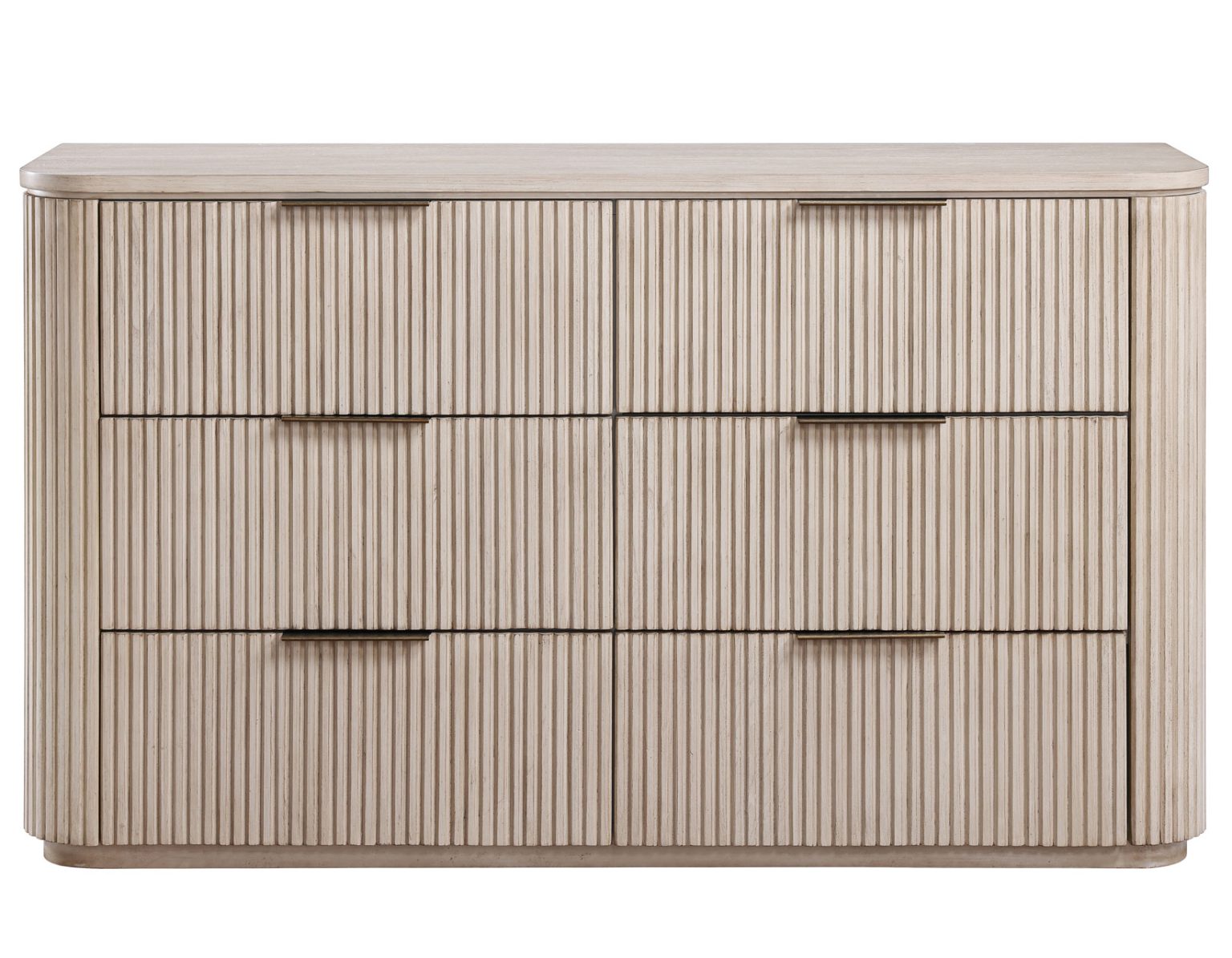 Henry Reeded Six Drawer Dresser - Tan