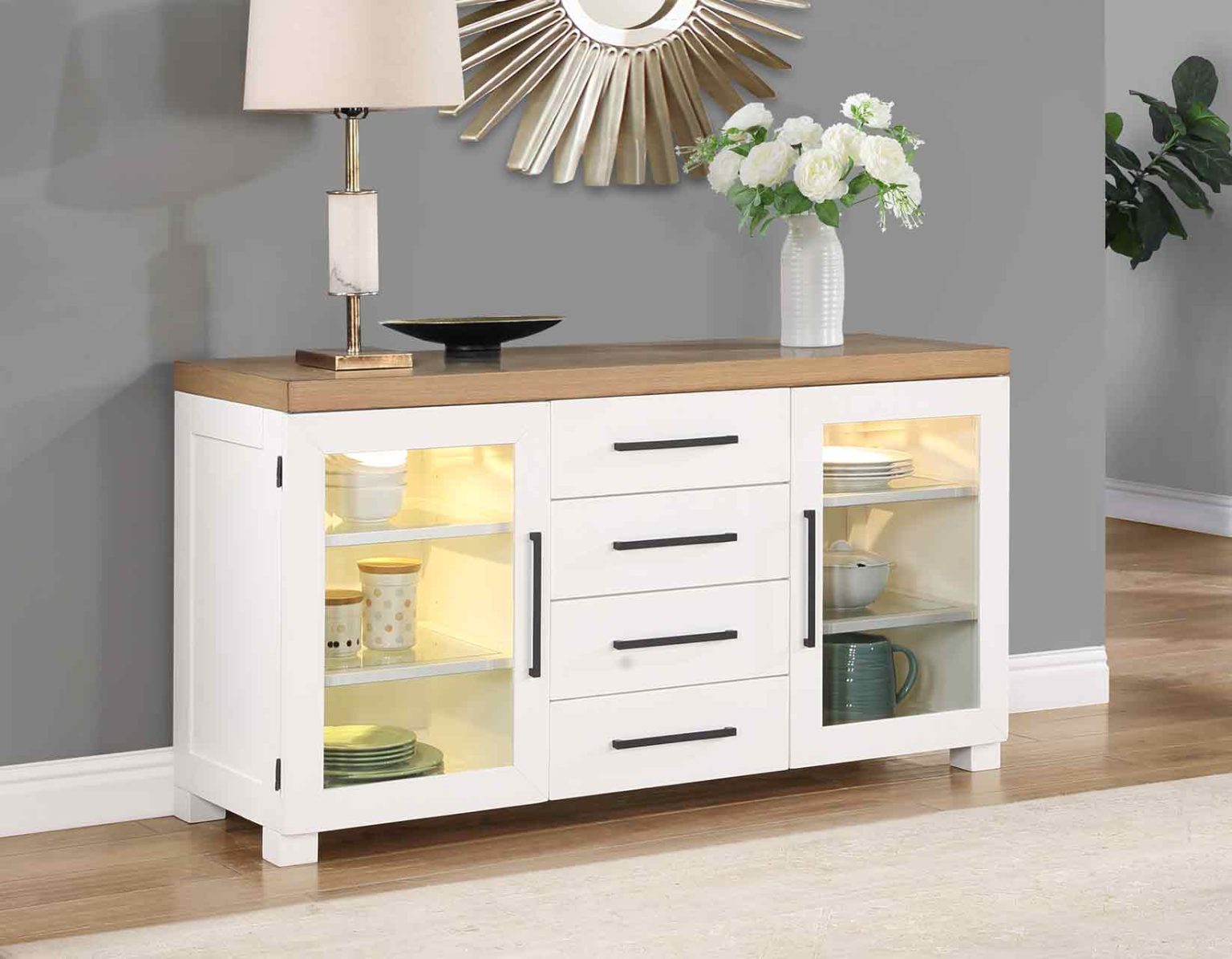 Magnolia Sideboard - White/Natural