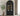 Magnolia Arched Glass Door Cabinet - Black/Weathered Sand