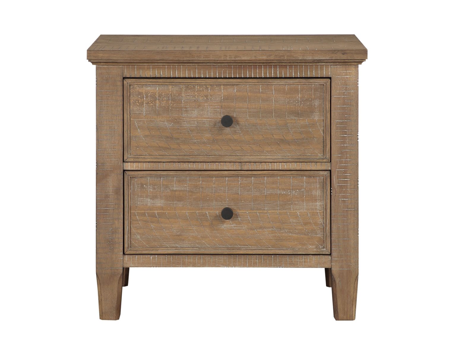 Riverdale Two Drawer Nightstand - Driftwood Finish