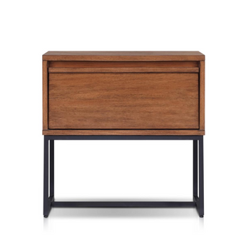 Levi Collection One Drawer Nightstand - Teak Brown