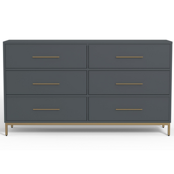 Madelyn Six Drawer Dresser - Slate Gray