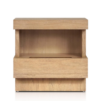 Mona Collection One Drawer Nightstand - Natural Oak