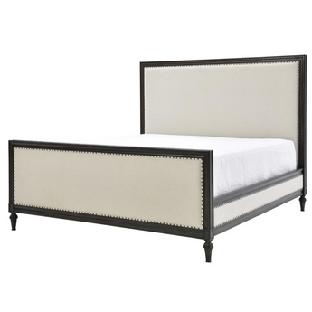 Noble Crest Collection King Size Upholstered Panel Bed - Tuscany Finish