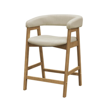 Cove Curved Back Counter Stool - Natural