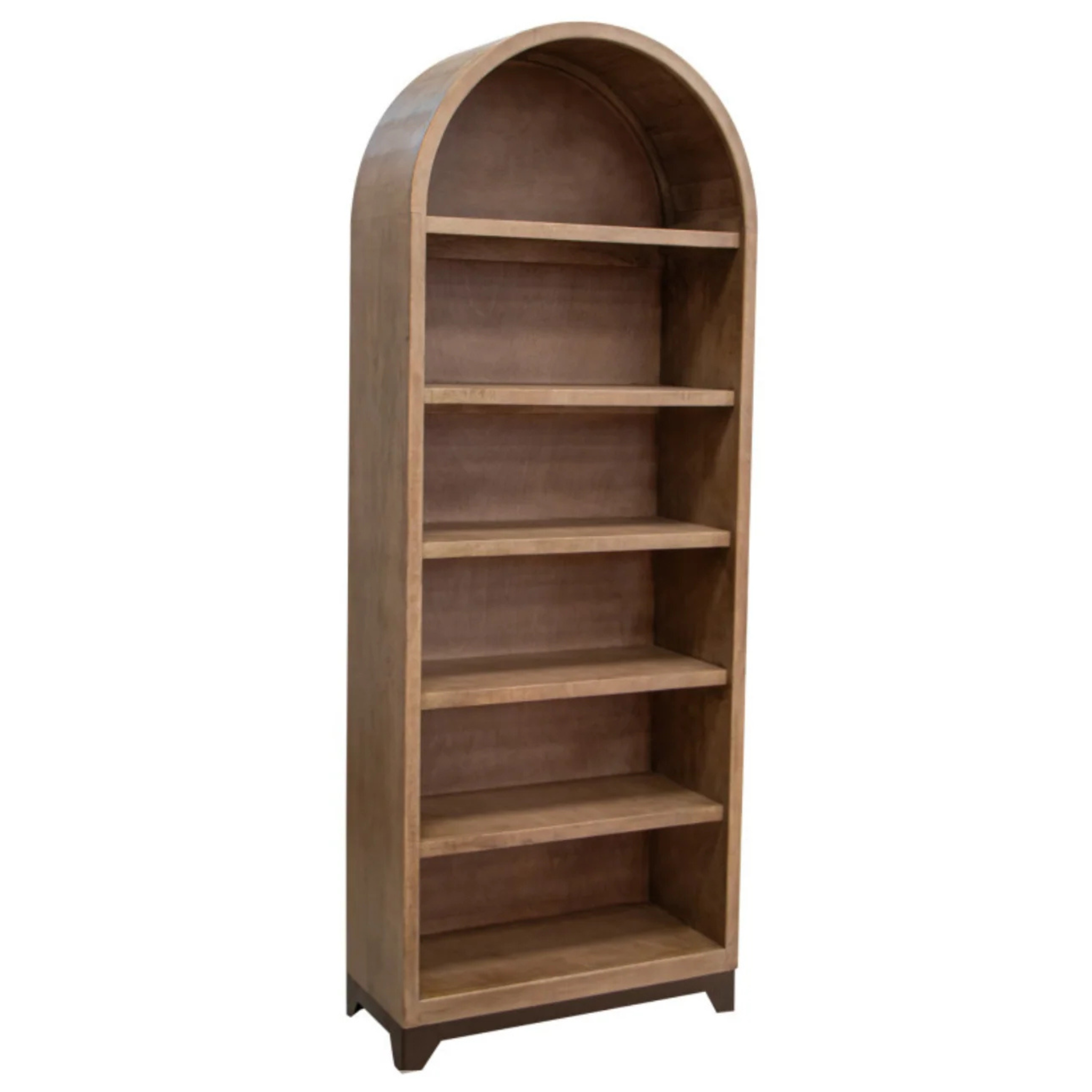 Parota Arched Solid Wood Bookcase - Natural