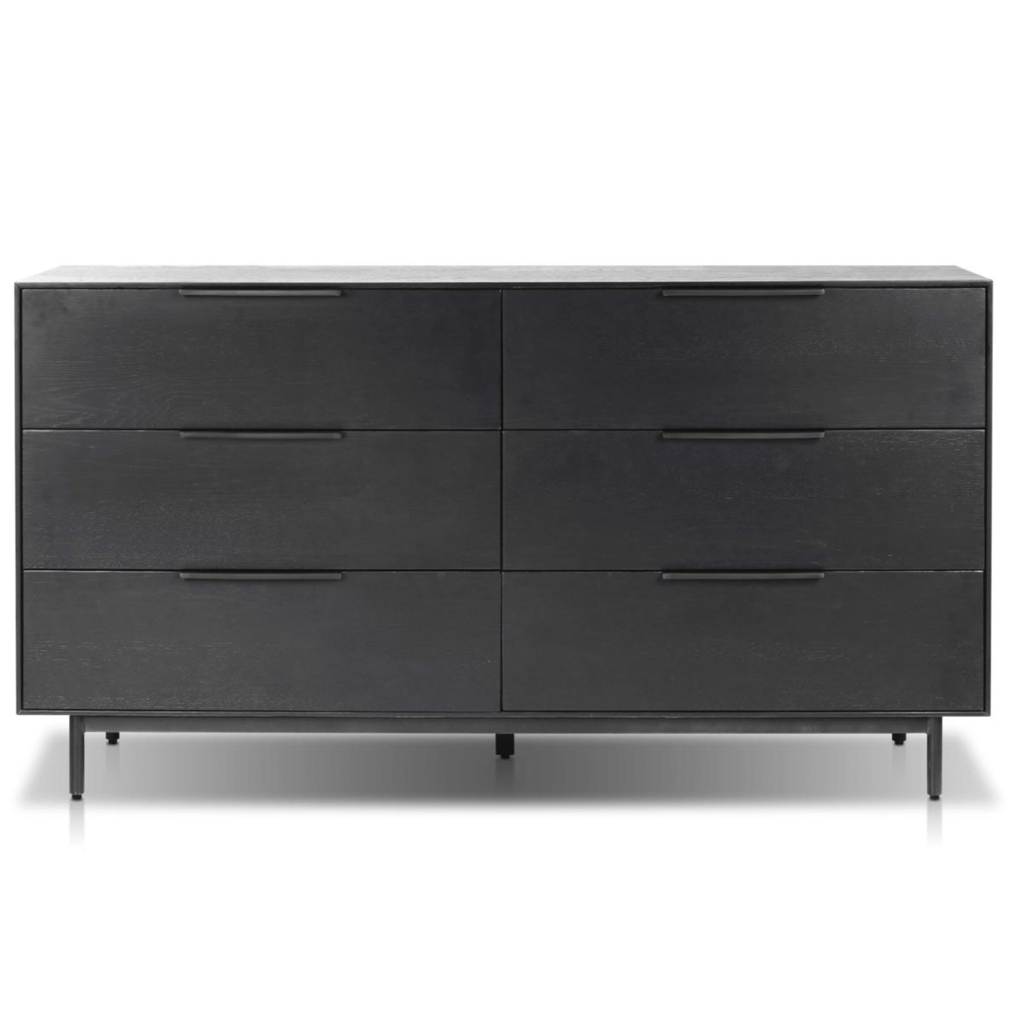 Akira Six Drawer Dresser - Black