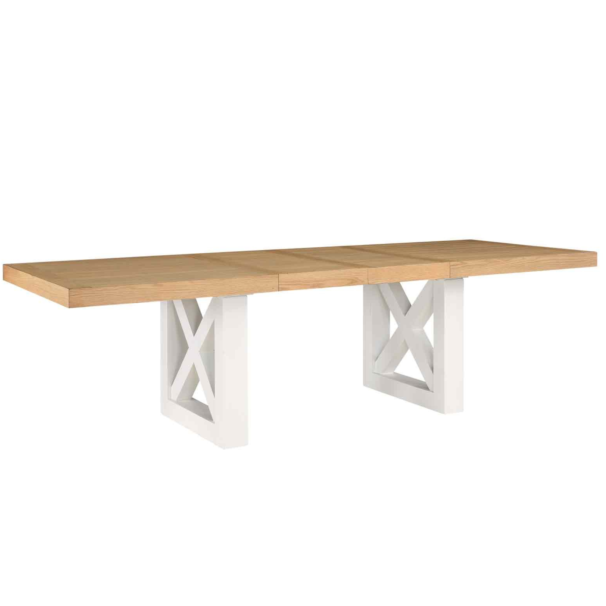Magnolia Extension Dining Table - White/Natural