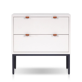 Wilma Collection Two Drawer Nightstand - White