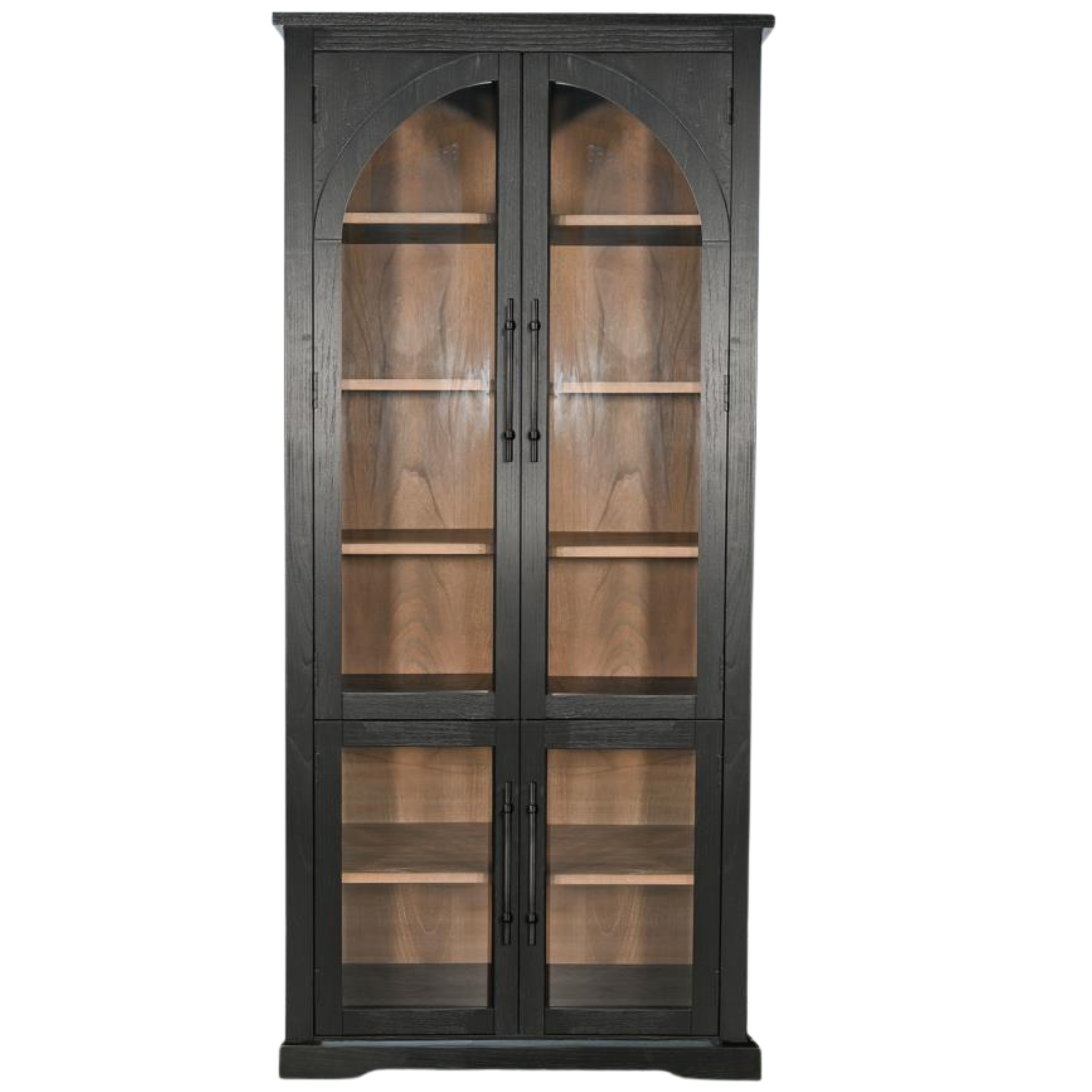 Sunny Designs Elena Cabinet w/Arched Doors - Black/Natural