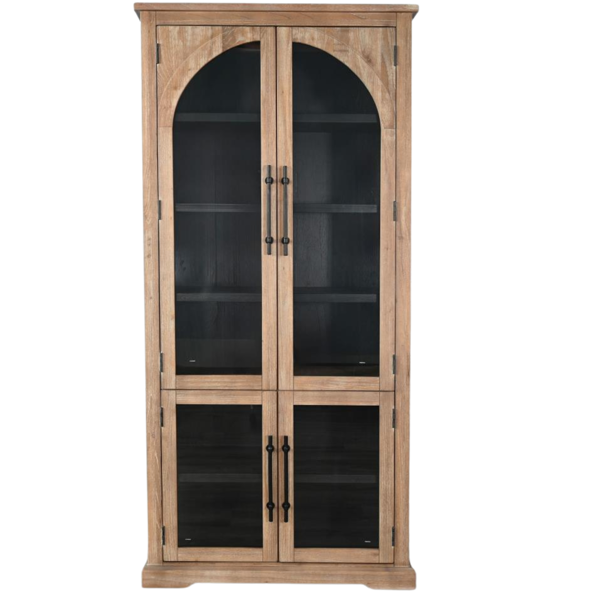 Sunny Designs Elena Cabinet w/Arched Doors - Natural/Black