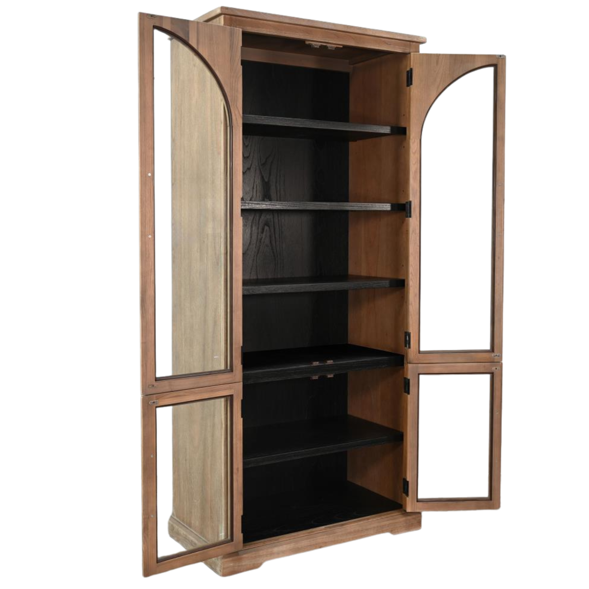 Sunny Designs Elena Cabinet w/Arched Doors - Natural/Black