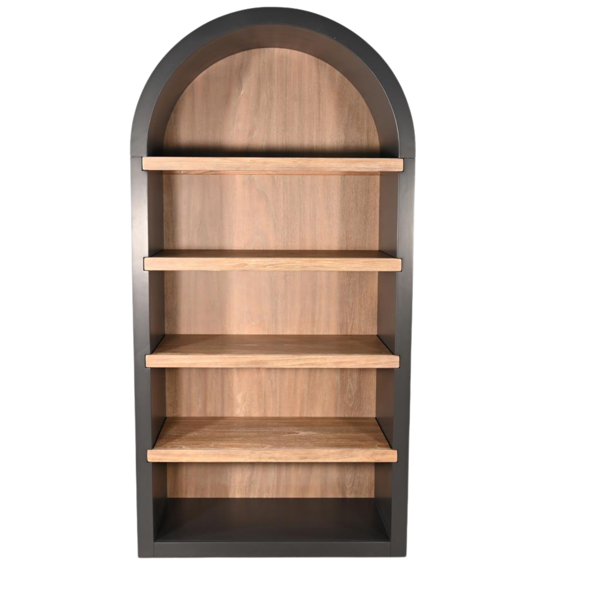 Sunny Designs Logan Arched Bookcase - Black & Natural