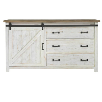 Provence Collection Three Drawer Dresser w/Door