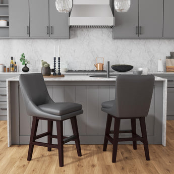 Villanova Swivel Counter Stool - Pewter