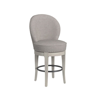 Westford Swivel Bar Stool - Grey/Linen