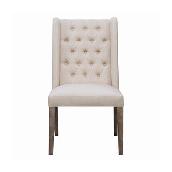 Bexley Beige Tufted Side Chair