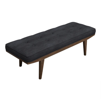 Robyn Collection Mid Modern Upholstered Bench - Charcoal Grey