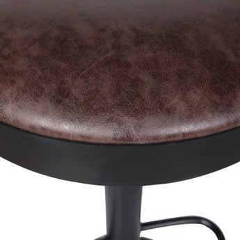 Juno Adjustable Gas Lift Stool - Vintage Coffee Brown