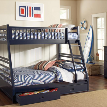 Ashton Collection Twin Over Full Bunk Bed w/Drawers (Multiple Finishes)